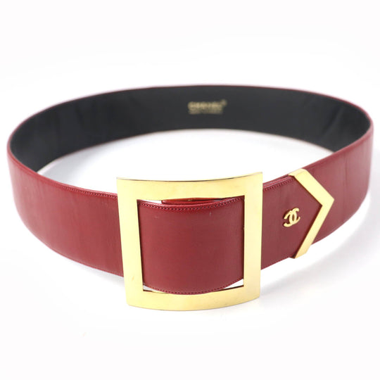 CHANEL belt Main: Leather Red Women Used Authentic