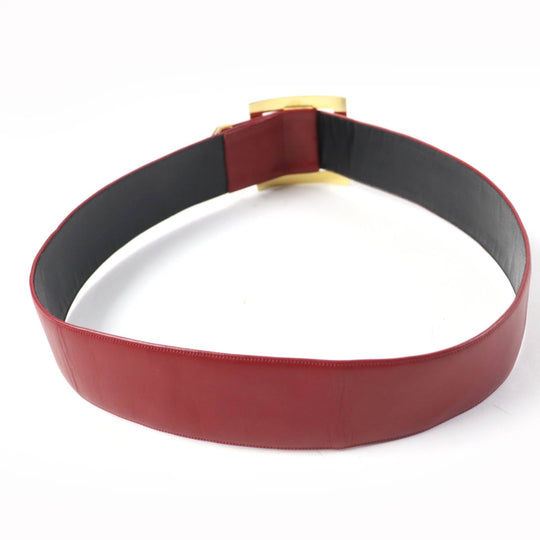 CHANEL belt Main: Leather Red Women Used Authentic