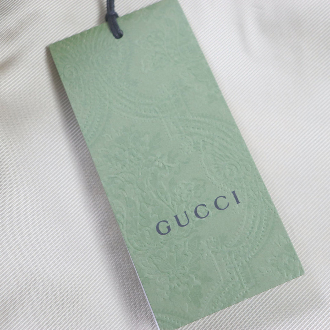 GUCCI Riders jacket 710795 Outer: 88% wool, Outer: 10% nylon, Outer: 2% rayon, Lining: 100% rayon, Sleeve lining: 100% cupra yellow-green METAMORFOSI mens 46 Used Authentic