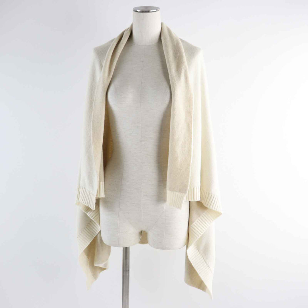 FENDI Scarf Main: 47% wool, Main: 30% viscose, Main: 15% nylon, Main: 8% cashmere Ivory beige Women Used Authentic