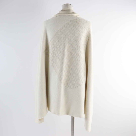 FENDI Scarf Main: 47% wool, Main: 30% viscose, Main: 15% nylon, Main: 8% cashmere Ivory beige Women Used Authentic