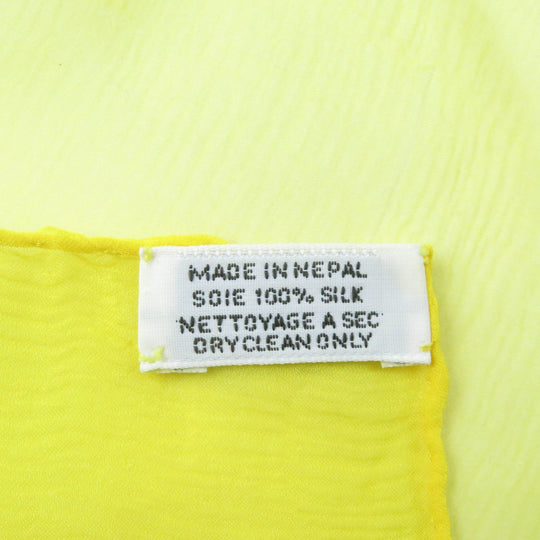 HERMES Stall Main: 100% silk Yellow orange Women Used Authentic
