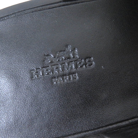 HERMES Sandals Main: Leather black mens 43 Used Authentic