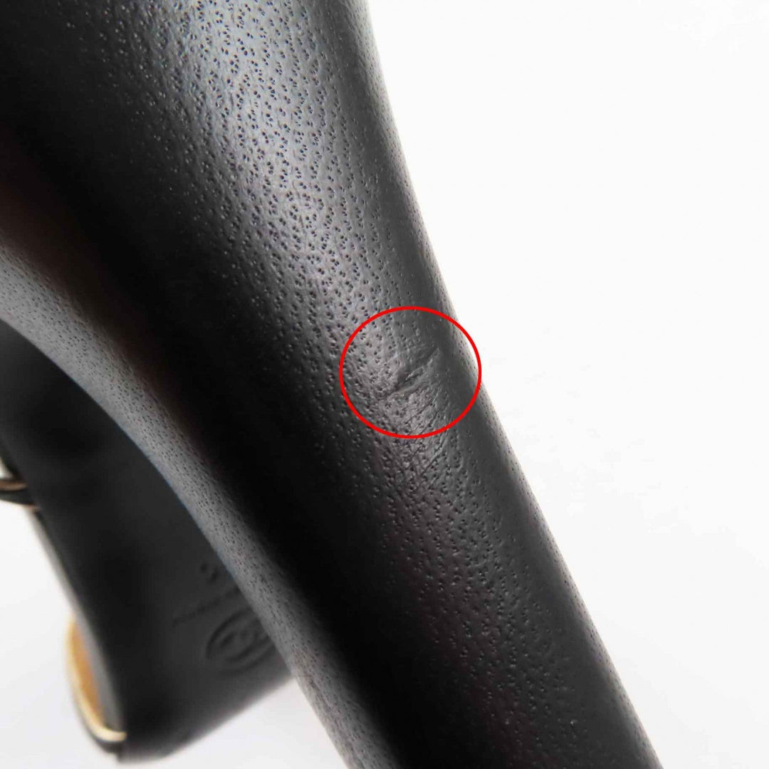 CHANEL pumps G37381 Main: Leather Black gold Women 36 Used Authentic