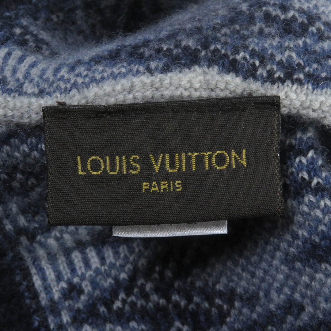 LOUIS VUITTON Knit cap M70542 Main: 100% cashmere, part: leather Navy mens Used Authentic
