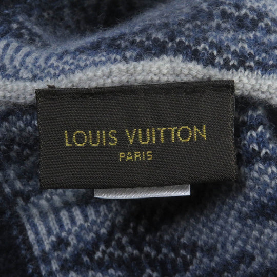 LOUIS VUITTON Knit cap M70542 Main: 100% cashmere, part: leather Navy mens Used Authentic