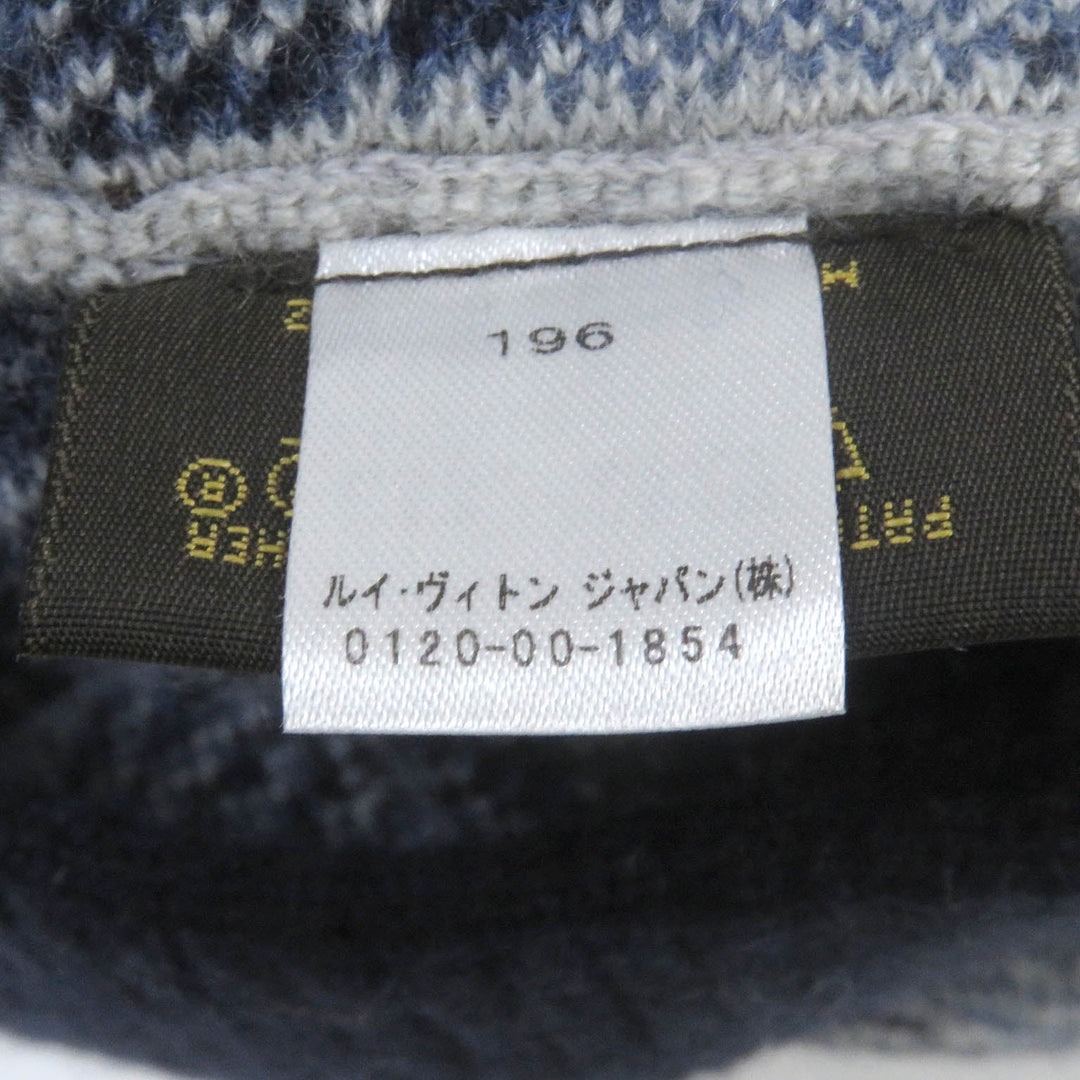 LOUIS VUITTON Knit cap M70542 Main: 100% cashmere, part: leather Navy mens Used Authentic