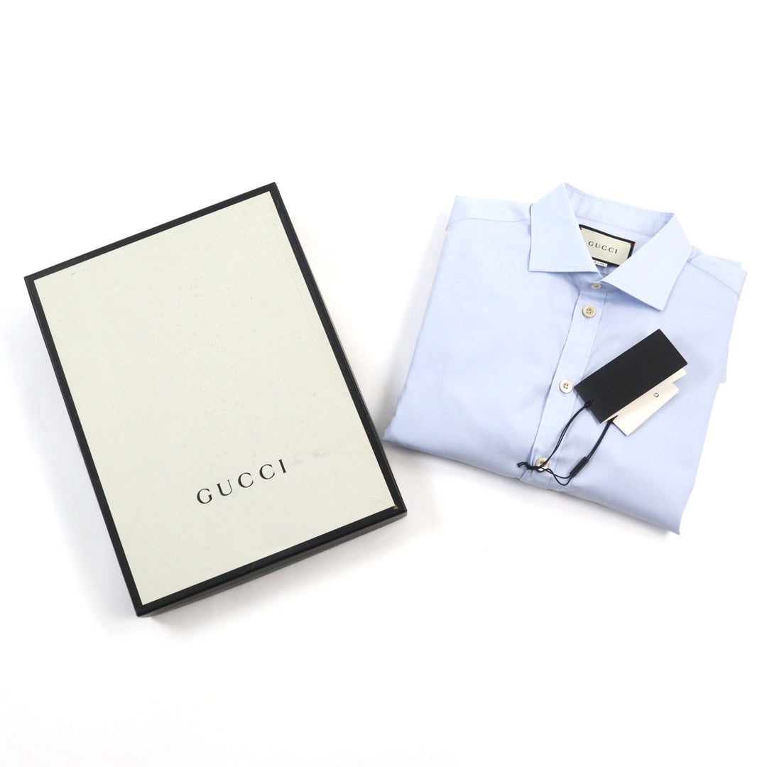 GUCCI Long sleeve shirt 539707 Main: 100% cotton Light blue mens 54 Used Authentic