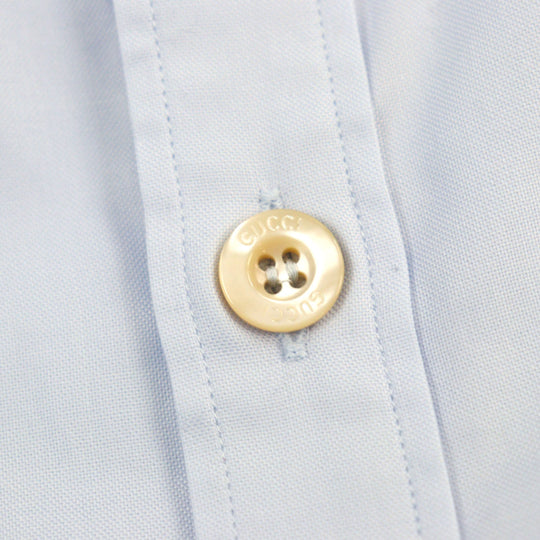 GUCCI Long sleeve shirt 539707 Main: 100% cotton Light blue mens 54 Used Authentic