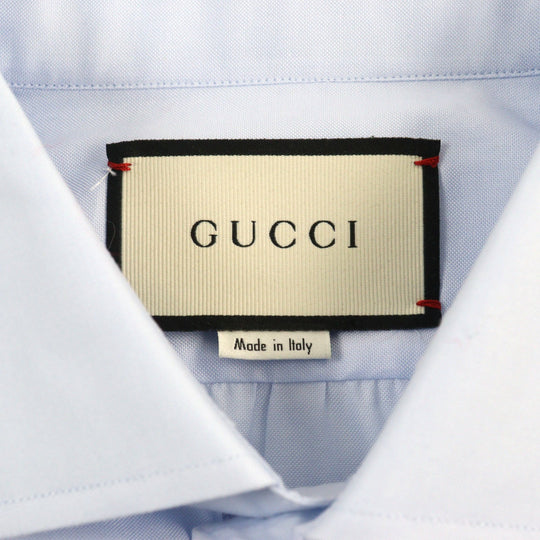 GUCCI Long sleeve shirt 539707 Main: 100% cotton Light blue mens 54 Used Authentic