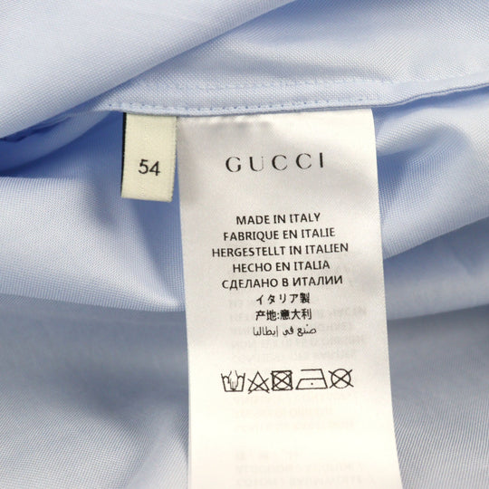 GUCCI Long sleeve shirt 539707 Main: 100% cotton Light blue mens 54 Used Authentic