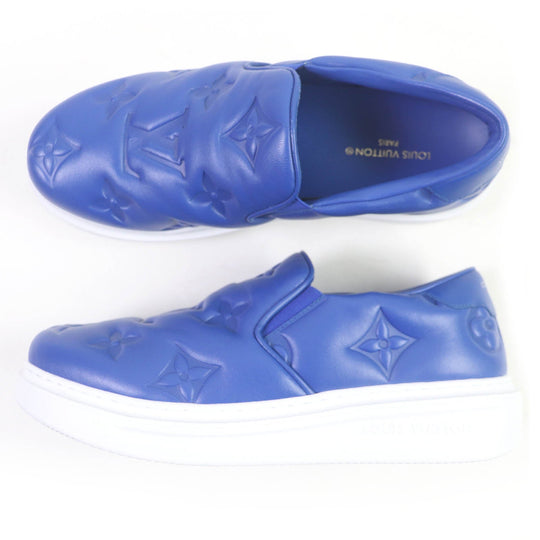 LOUIS VUITTON Slip-on Main: Leather blue beverly hills line mens 7 1/2 Used Authentic