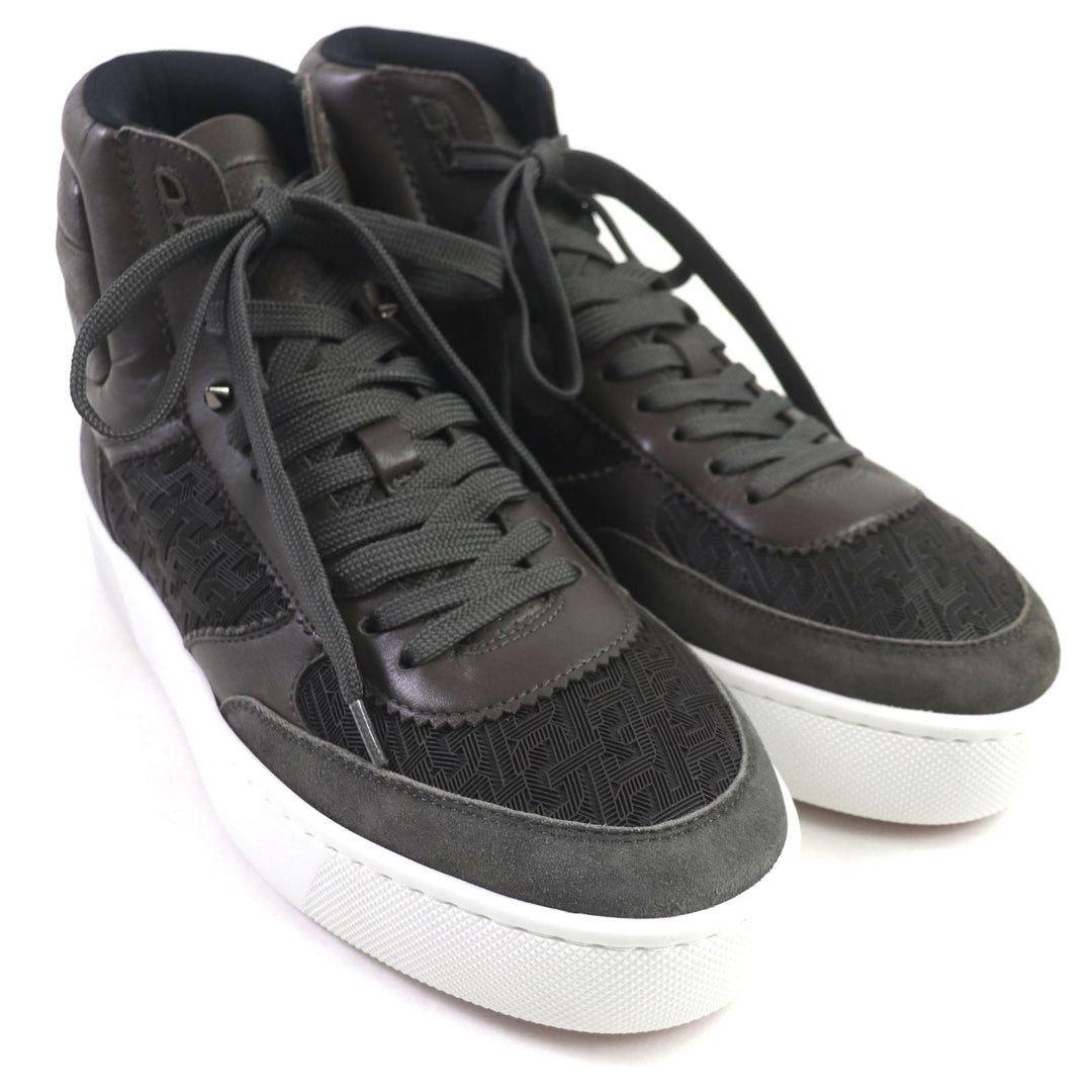 Christian Louboutin High cut sneakers Main: Leather, Main: Suede leather, Main: Rubber Khaki Brown mens 42 Used Authentic