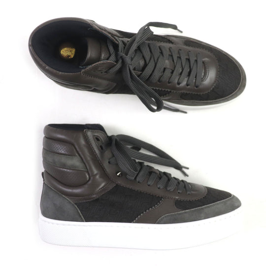 Christian Louboutin High cut sneakers Main: Leather, Main: Suede leather, Main: Rubber Khaki Brown mens 42 Used Authentic