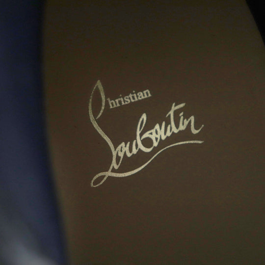 Christian Louboutin High cut sneakers Main: Leather, Main: Suede leather, Main: Rubber Khaki Brown mens 42 Used Authentic