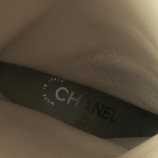 CHANEL short boots G33119 Main: suede leather, part: satin blue-black GABRIEIIE COCO Women 35 Used Authentic
