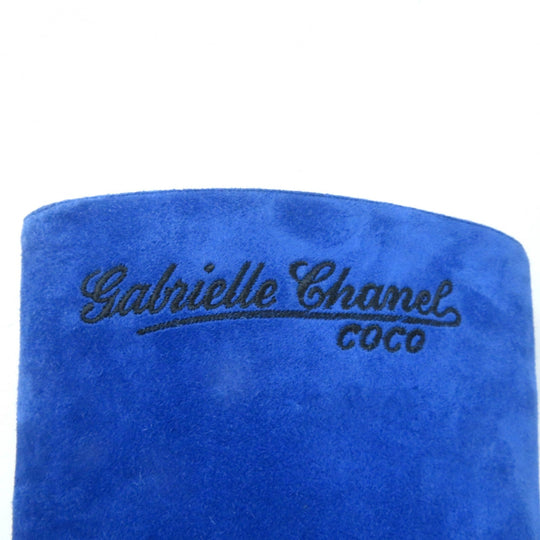 CHANEL short boots G33119 Main: suede leather, part: satin blue-black GABRIEIIE COCO Women 35 Used Authentic