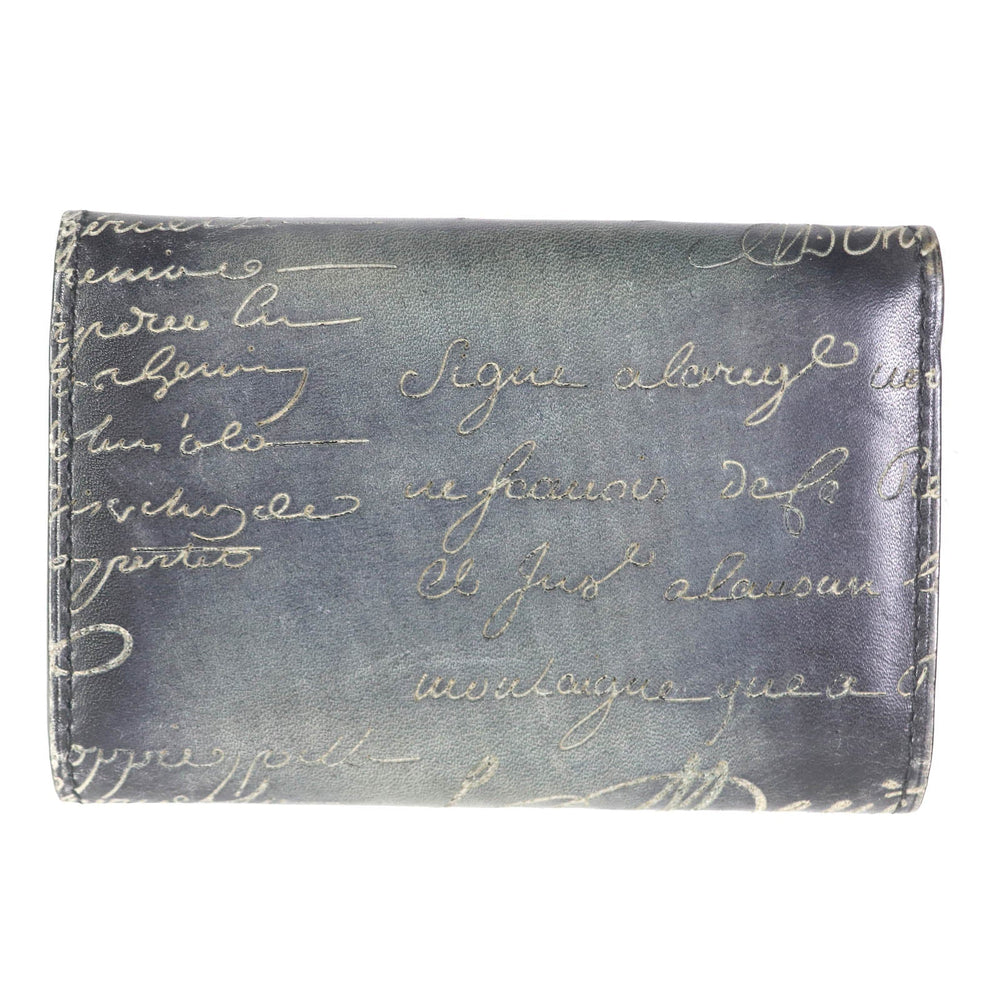 Berluti Card Case Leather Black mens Used Authentic