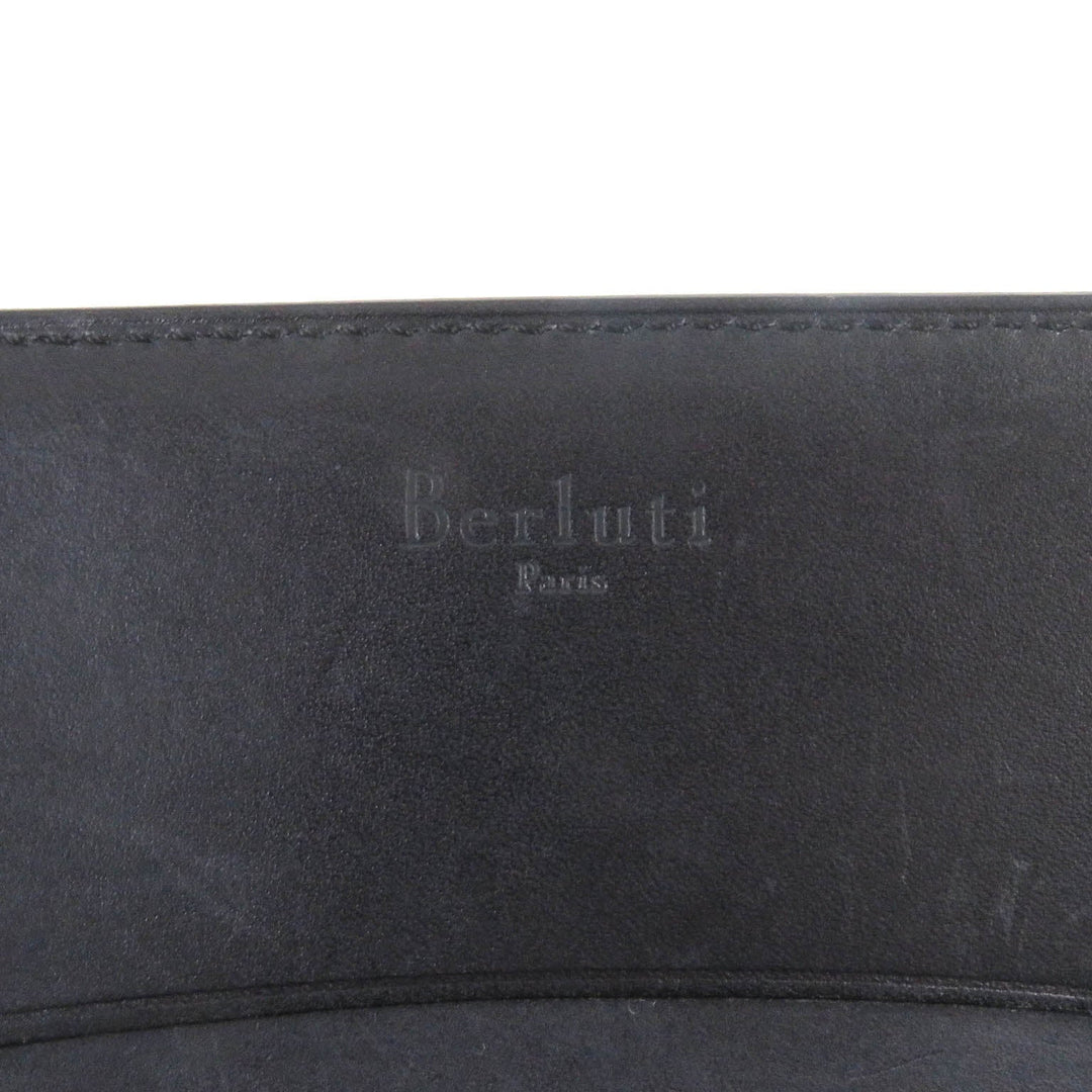 Berluti Card Case Leather Black mens Used Authentic