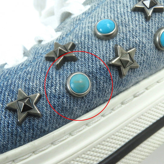 Valentino Garavani sneakers FL898Y2 Main: Denim, Main: Leather Blue white mens 42 Used Authentic