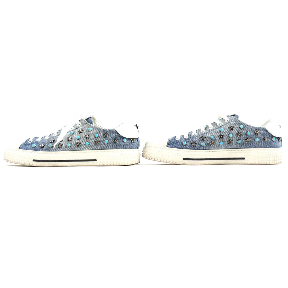 Valentino Garavani sneakers FL898Y2 Main: Denim, Main: Leather Blue white mens 42 Used Authentic