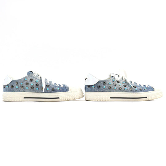 Valentino Garavani sneakers FL898Y2 Main: Denim, Main: Leather Blue white mens 42 Used Authentic