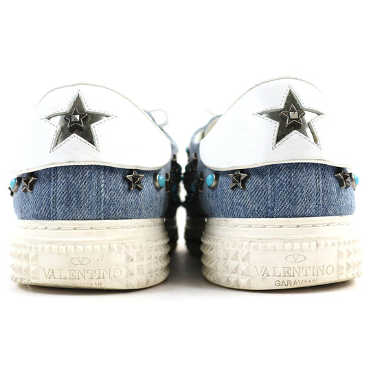 Valentino Garavani sneakers FL898Y2 Main: Denim, Main: Leather Blue white mens 42 Used Authentic
