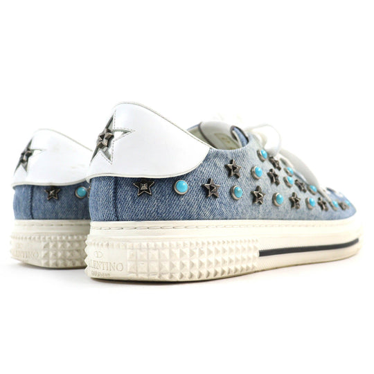 Valentino Garavani sneakers FL898Y2 Main: Denim, Main: Leather Blue white mens 42 Used Authentic