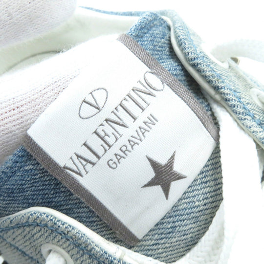 Valentino Garavani sneakers FL898Y2 Main: Denim, Main: Leather Blue white mens 42 Used Authentic