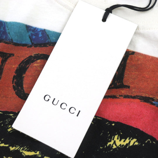 GUCCI Short sleeve T-shirt 493117 Main: 100% cotton white mens S Used Authentic