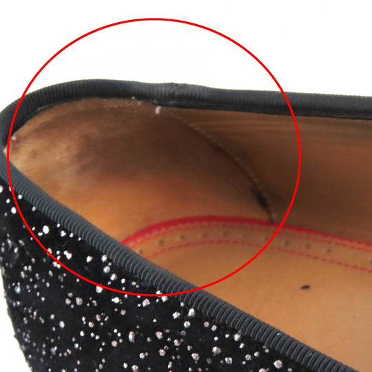 Christian Louboutin Leather shoes Main: Suede leather black mens 40 Used Authentic
