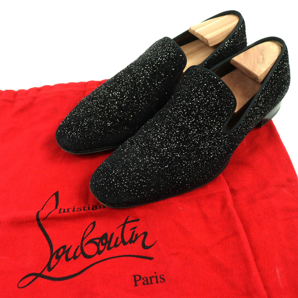 Christian Louboutin Leather shoes Main: Suede leather black mens 40 Used Authentic