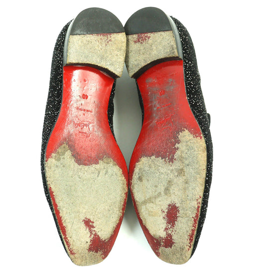 Christian Louboutin Leather shoes Main: Suede leather black mens 40 Used Authentic
