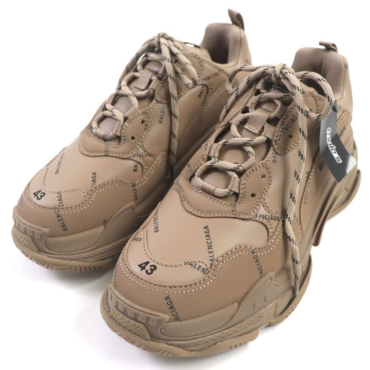 BALENCIAGA sneakers 536737 Main: Leather Brown TRIPLE S Triple S mens 43 Used Authentic