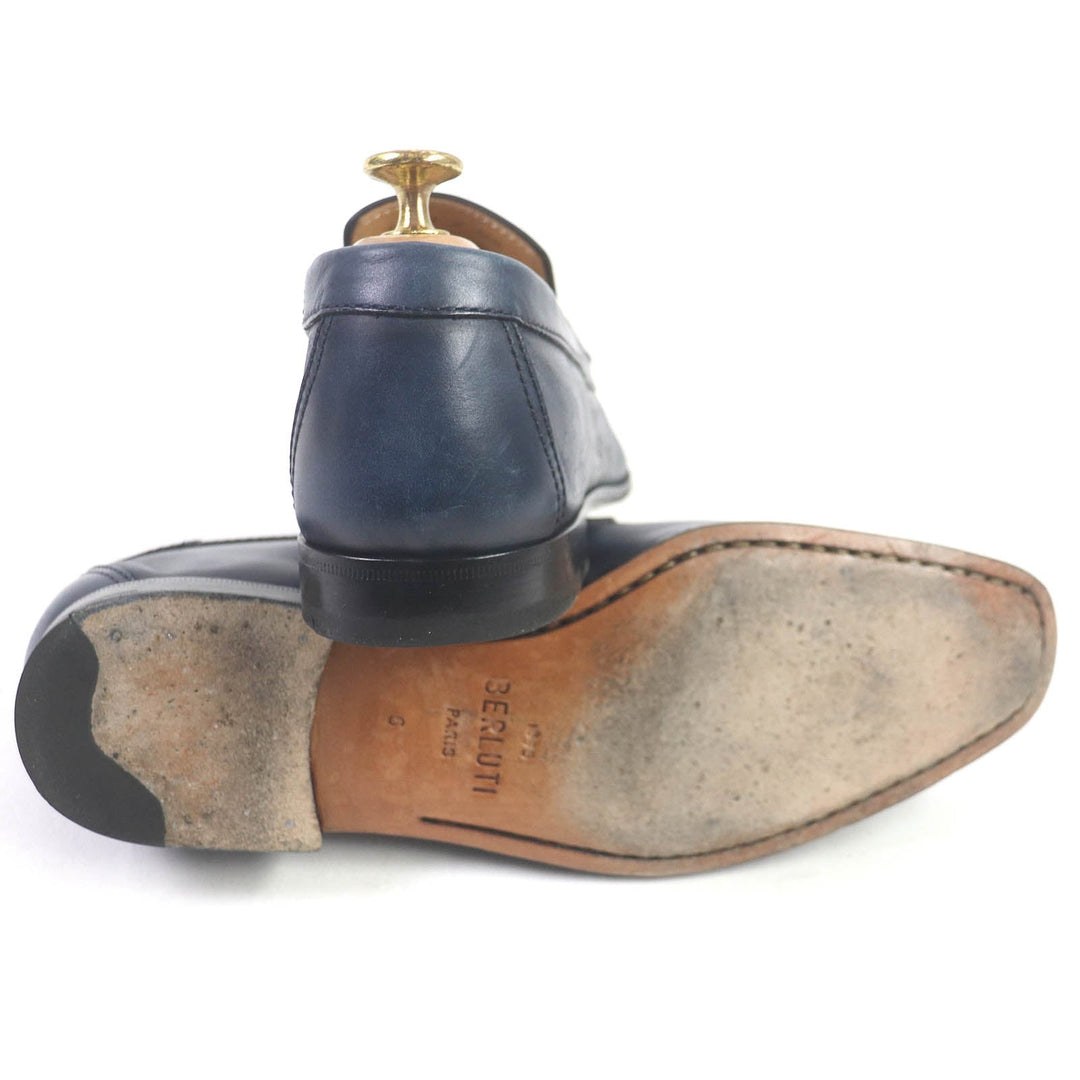 Berluti loafers Main: Leather Navy mens 6 Used Authentic