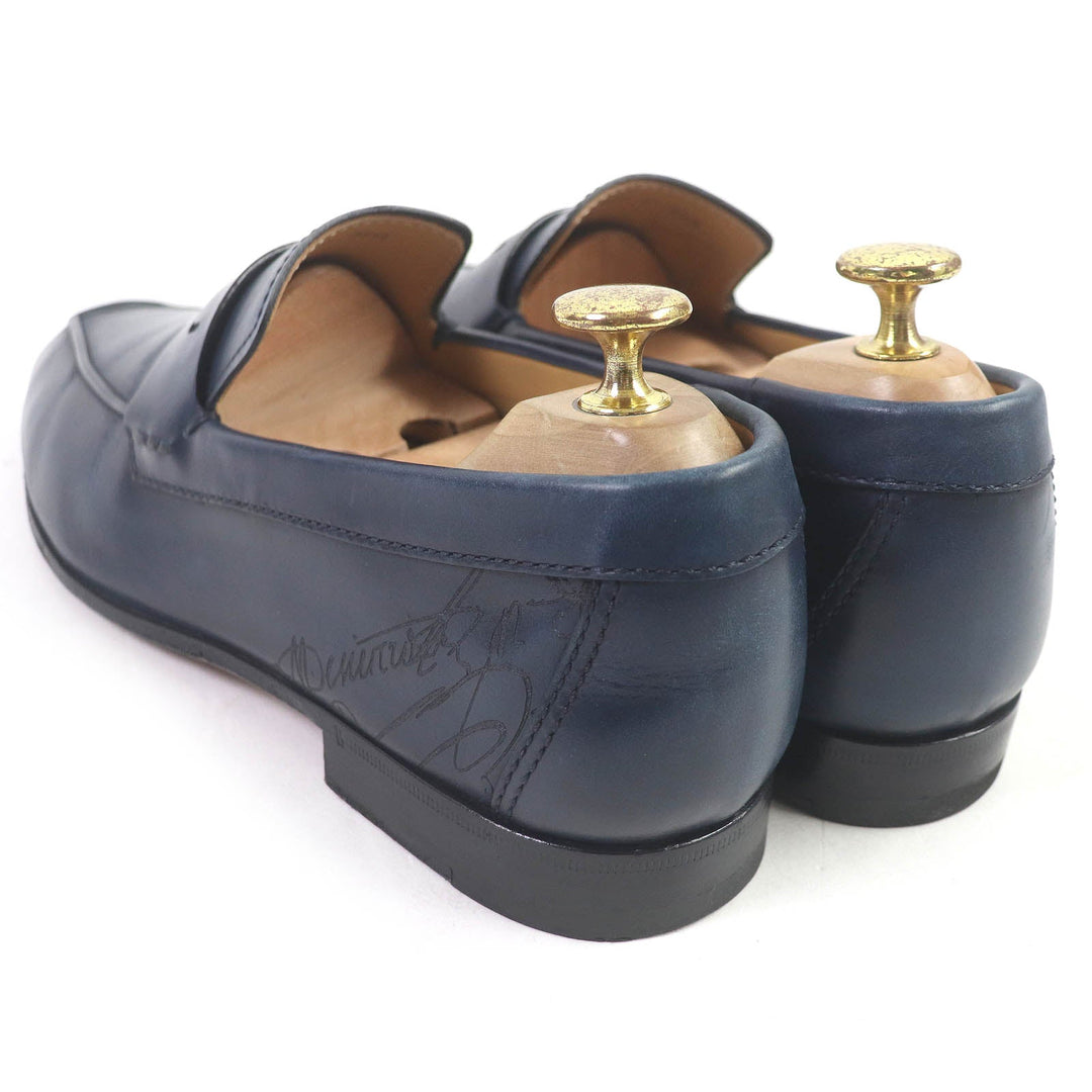 Berluti loafers Main: Leather Navy mens 6 Used Authentic