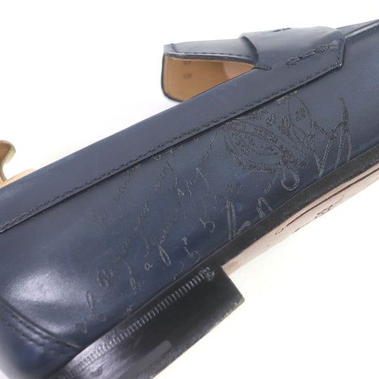 Berluti loafers Main: Leather Navy mens 6 Used Authentic