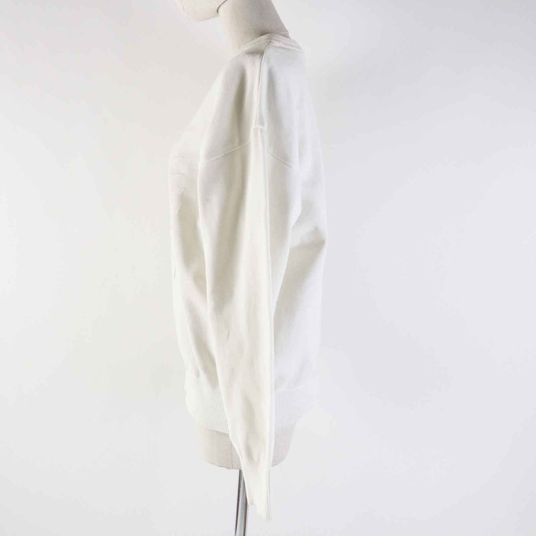Christian Dior sweat 3U2L350 Main: 100% cotton white Women L Used Authentic