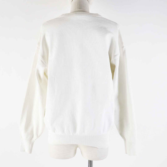Christian Dior sweat 3U2L350 Main: 100% cotton white Women L Used Authentic