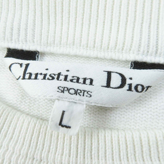Christian Dior sweat 3U2L350 Main: 100% cotton white Women L Used Authentic
