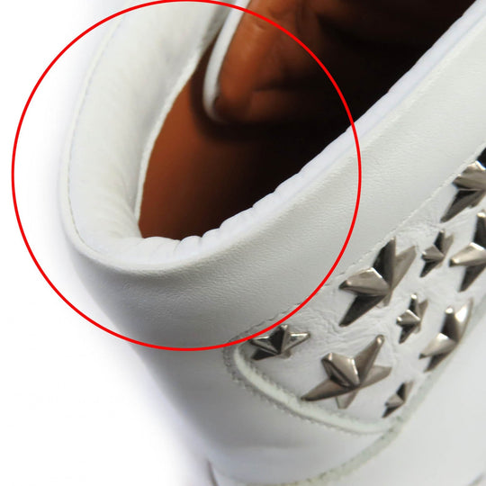 JIMMY CHOO High cut sneakers Main: Leather white TOKYO Women 38 Used Authentic