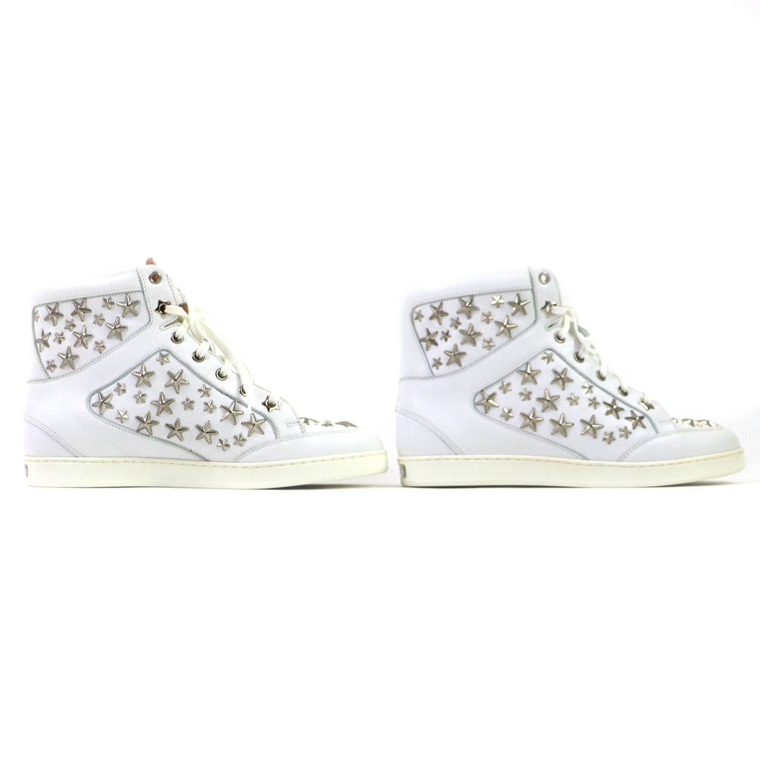 JIMMY CHOO High cut sneakers Main: Leather white TOKYO Women 38 Used Authentic