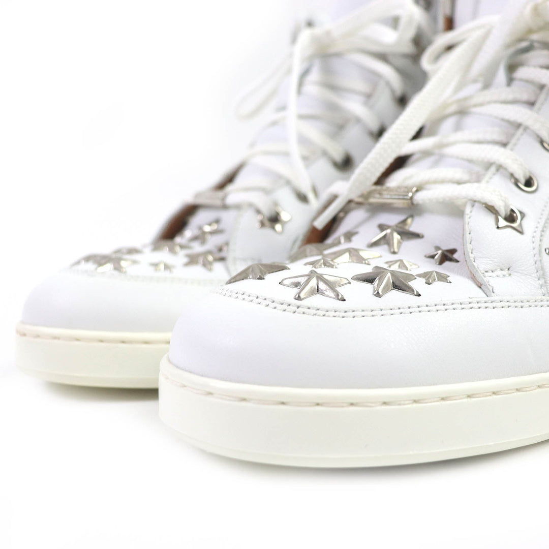 JIMMY CHOO High cut sneakers Main: Leather white TOKYO Women 38 Used Authentic