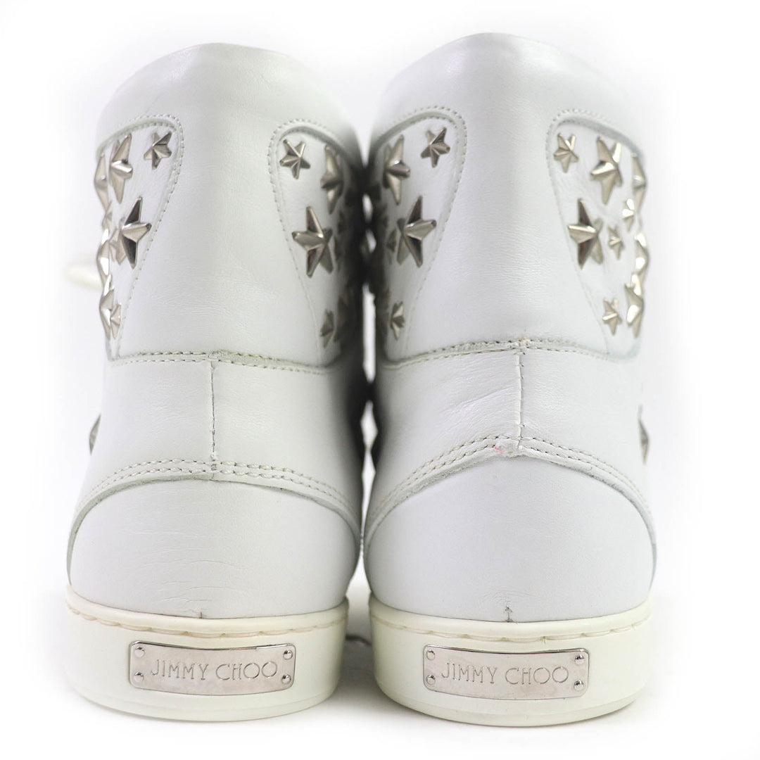 JIMMY CHOO High cut sneakers Main: Leather white TOKYO Women 38 Used Authentic
