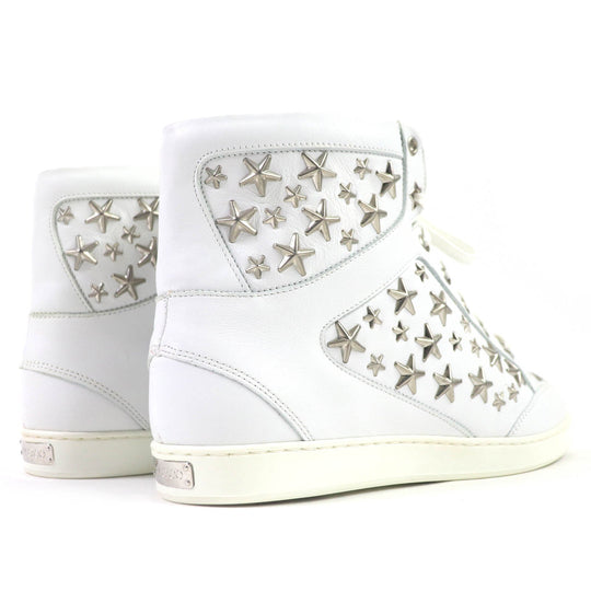 JIMMY CHOO High cut sneakers Main: Leather white TOKYO Women 38 Used Authentic