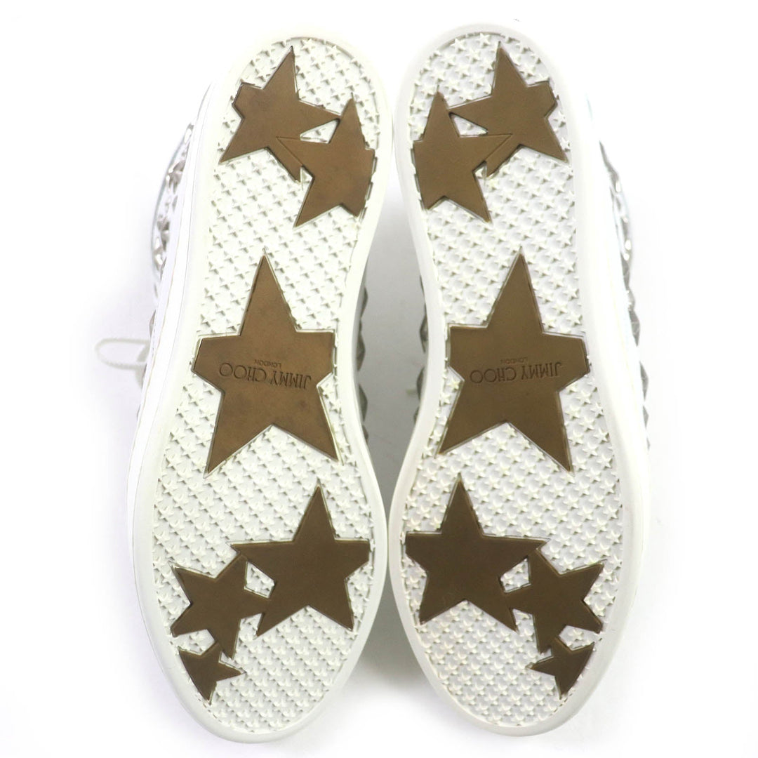 JIMMY CHOO High cut sneakers Main: Leather white TOKYO Women 38 Used Authentic
