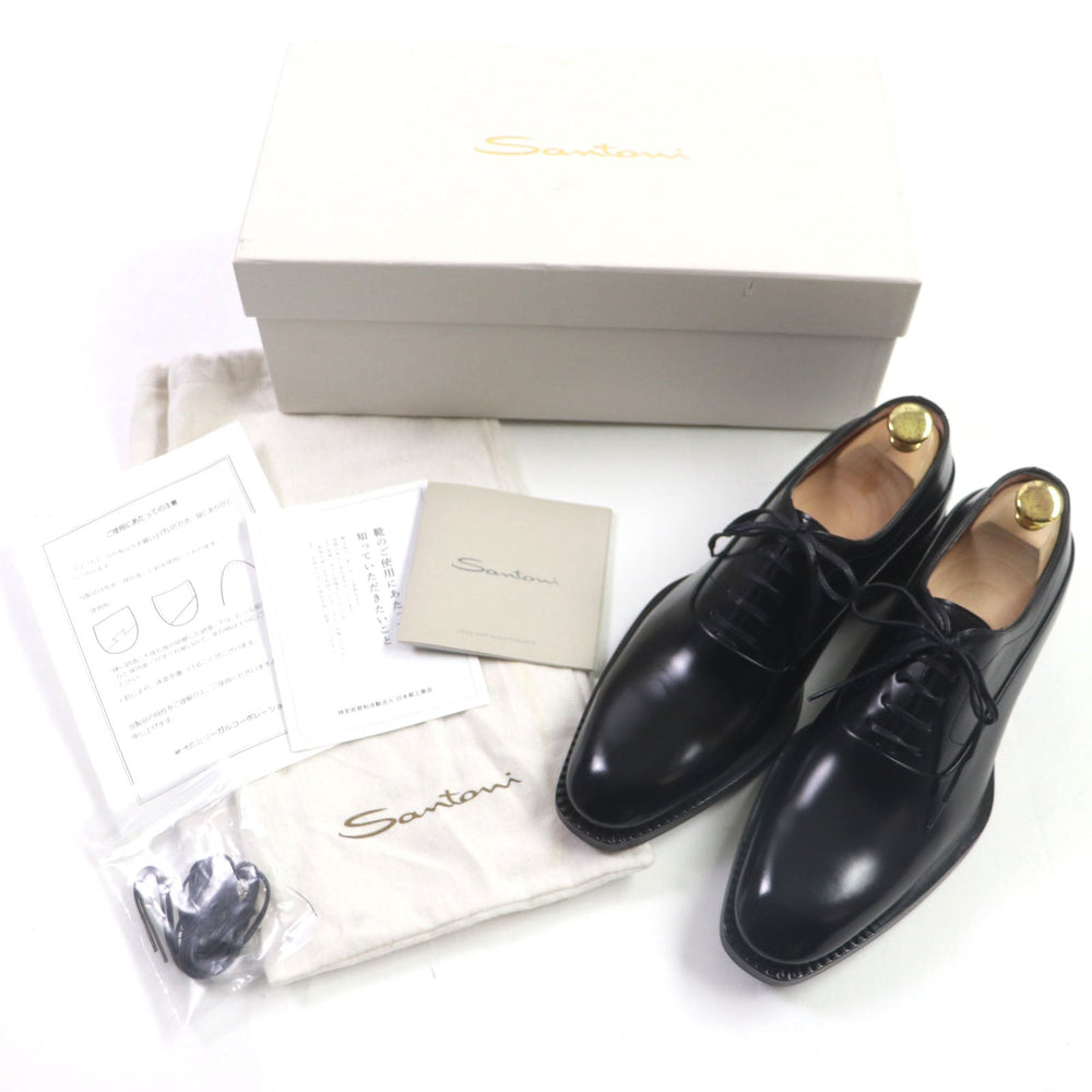 a.testoni Leather shoes Leather black mens 5 Used Authentic