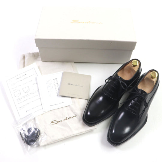 a.testoni Leather shoes Leather black mens 5 Used Authentic