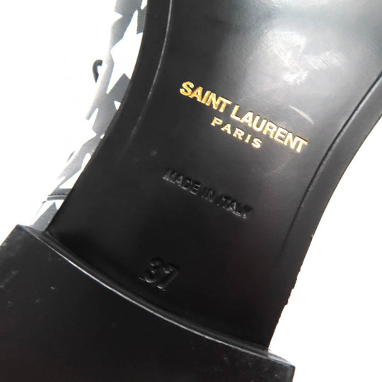 SAINT LAURENT PARIS Leather shoes 362005 Main: Leather Black White Women 37 Used Authentic