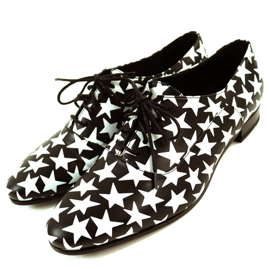SAINT LAURENT PARIS Leather shoes 362005 Main: Leather Black White Women 37 Used Authentic